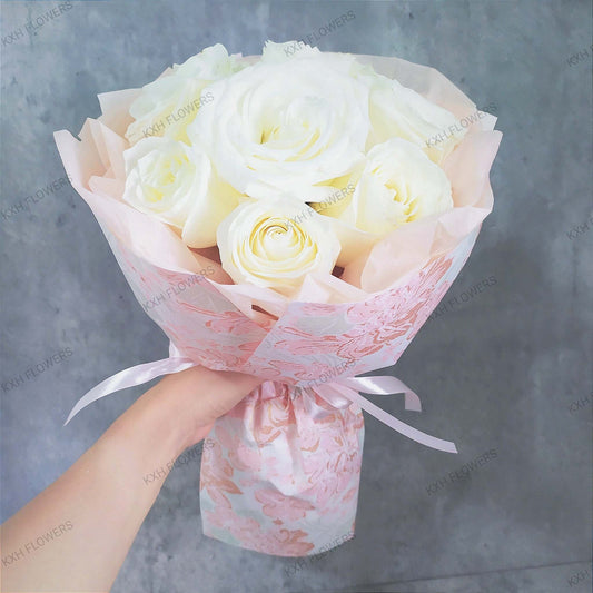 10 white roses bouquet singapore florist free delivery