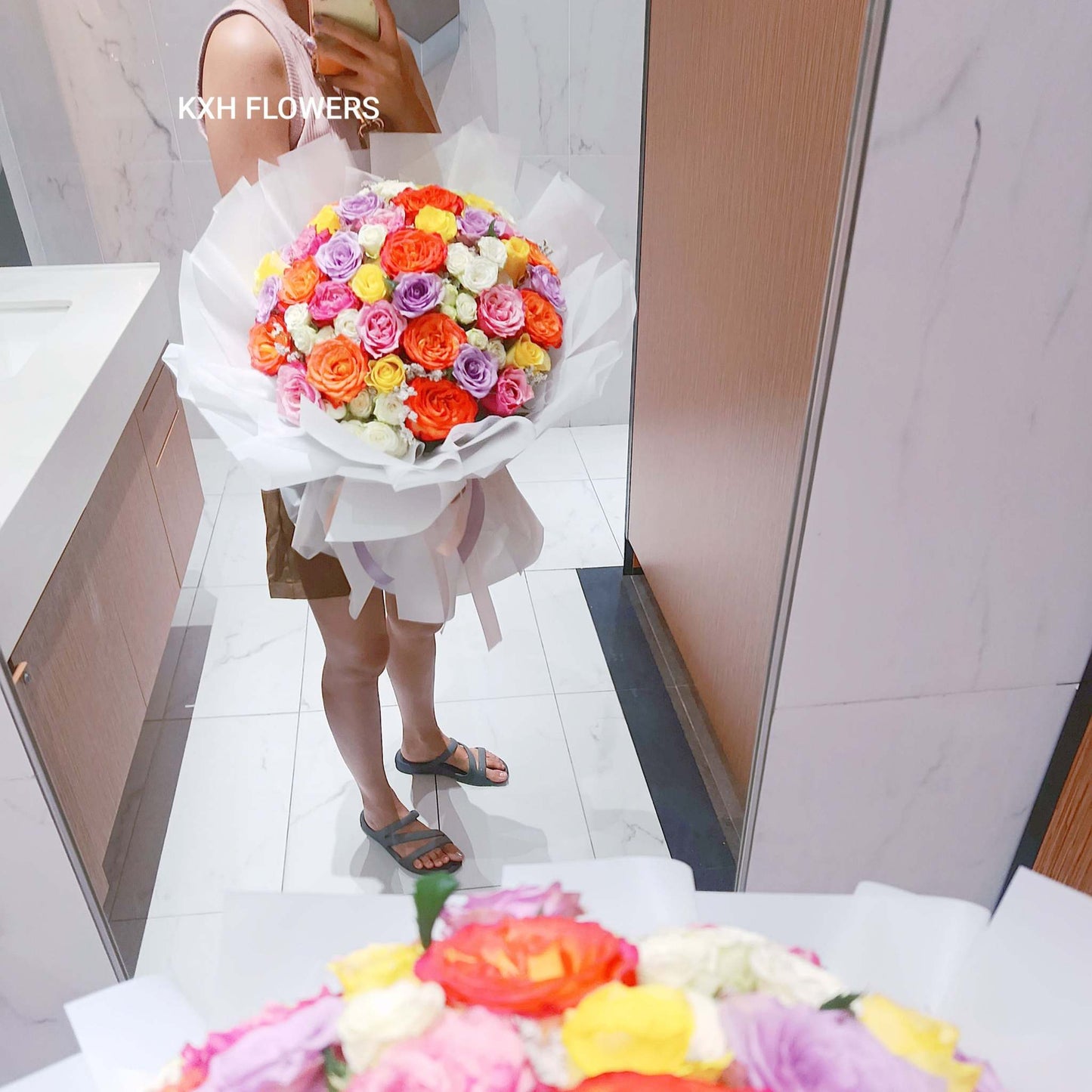 premium roses purple yellow orange pink and white singapore florist sg delivery