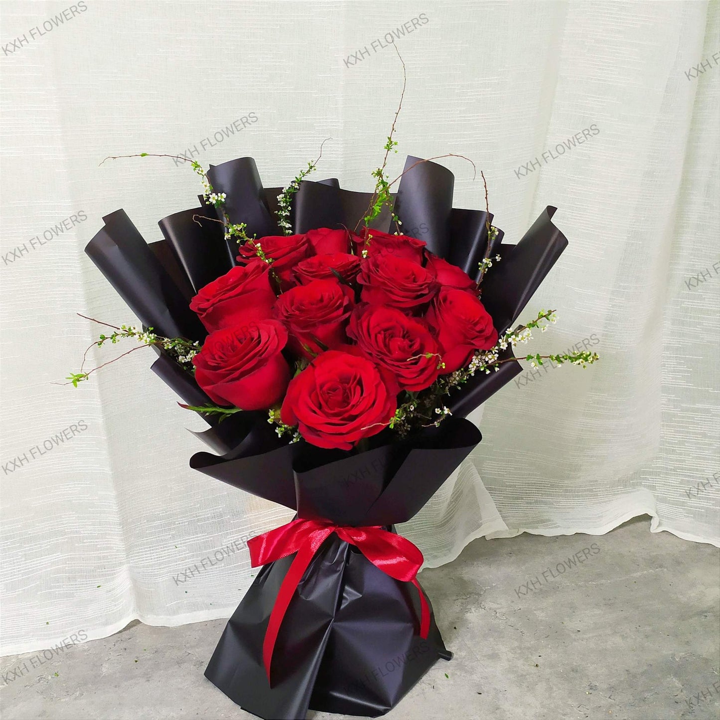 12 red roses bouquet singapore florist valentine's flower delivery
