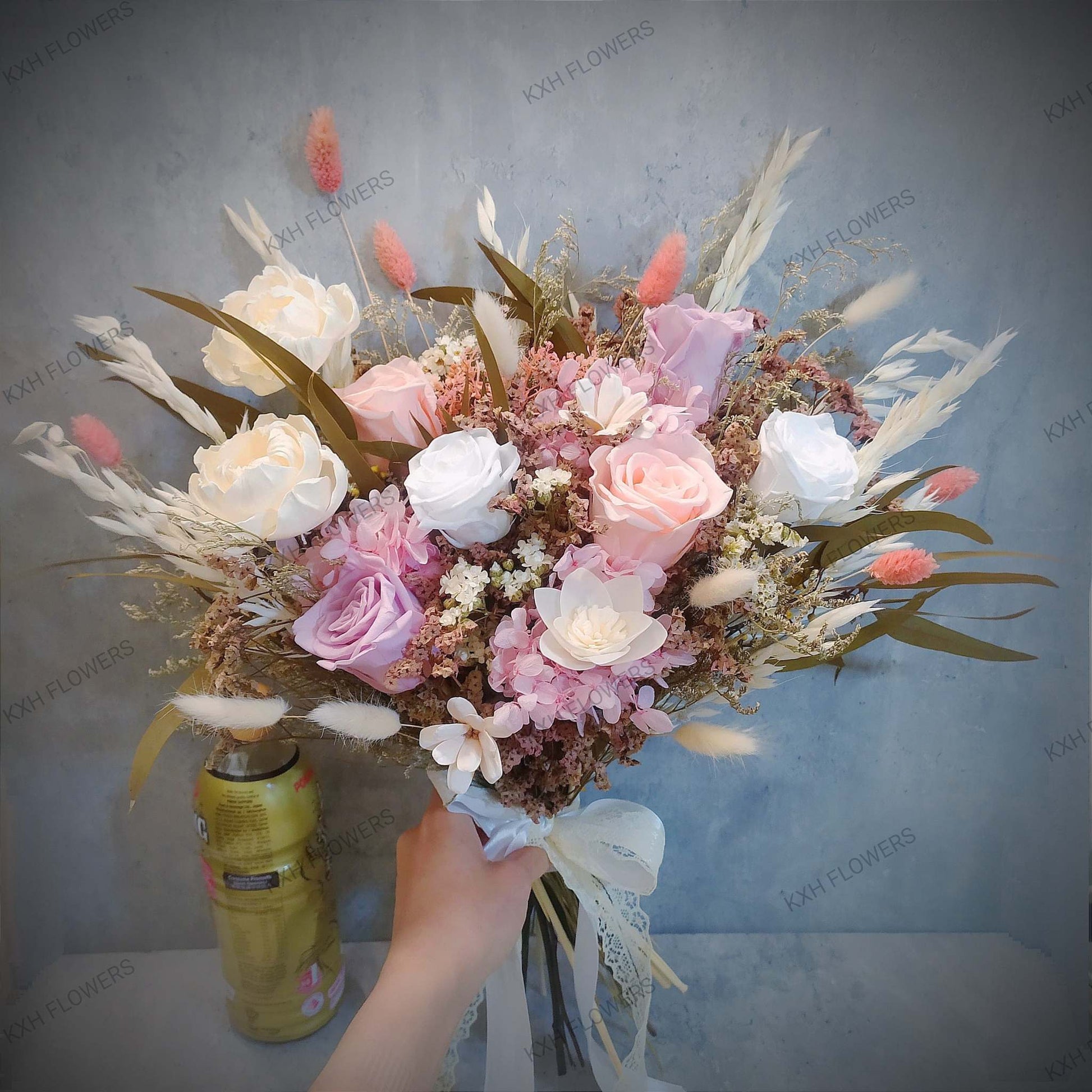 free delivery Singapore preserved flowers Rustic Bridal Bouquet