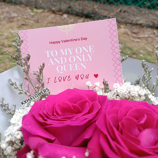 Valentine's day card glossy print singapore florist sg free delivery