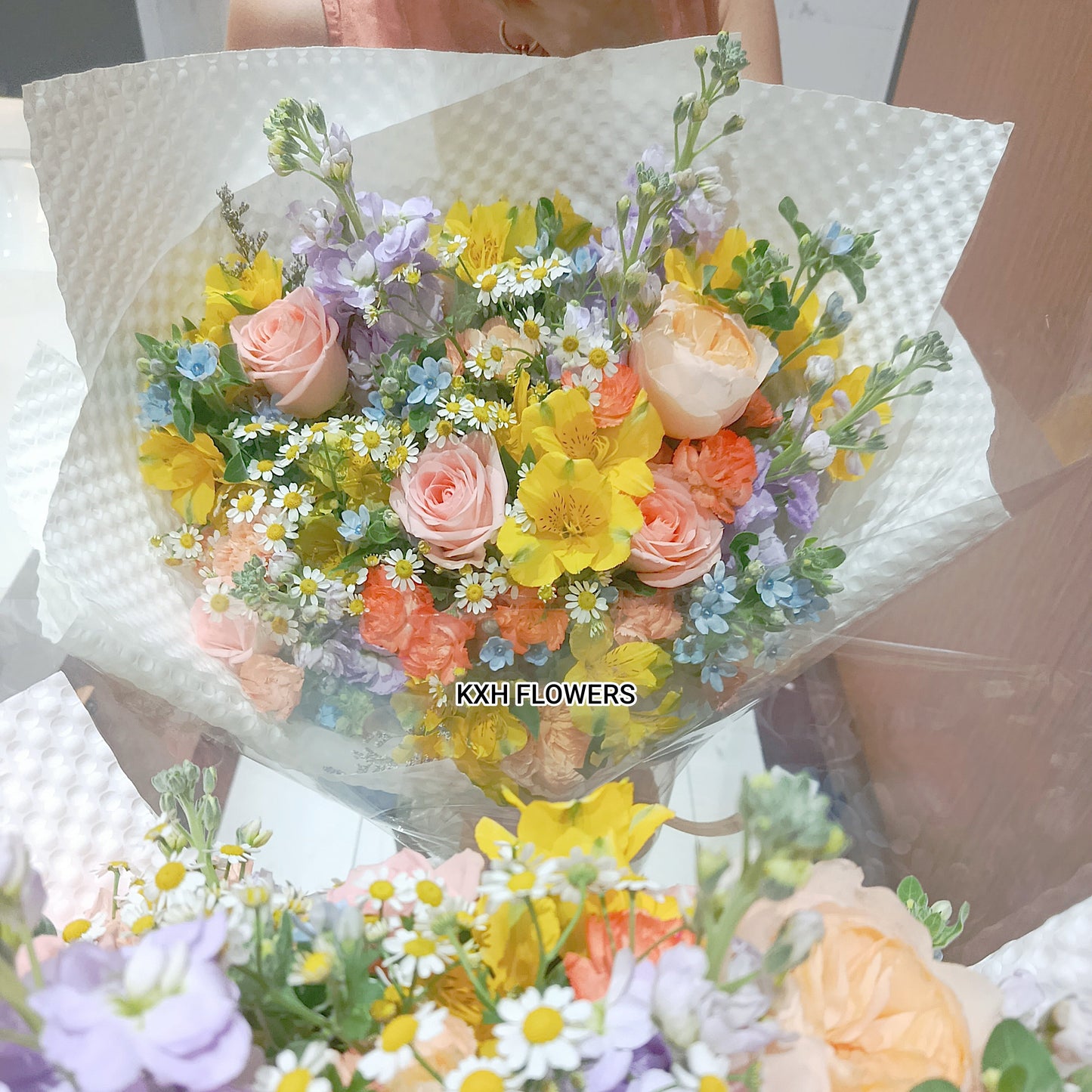 bright colourful fresh flowers ouquet singapore florist sg delivery