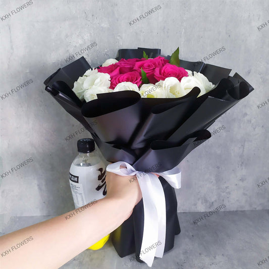 hot pink roses bouquet free delivery singapore florist kallang