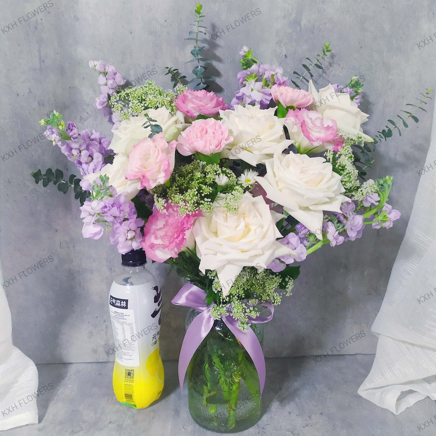 fresh flowers in clear vase singapore floral arrangement with free delivery