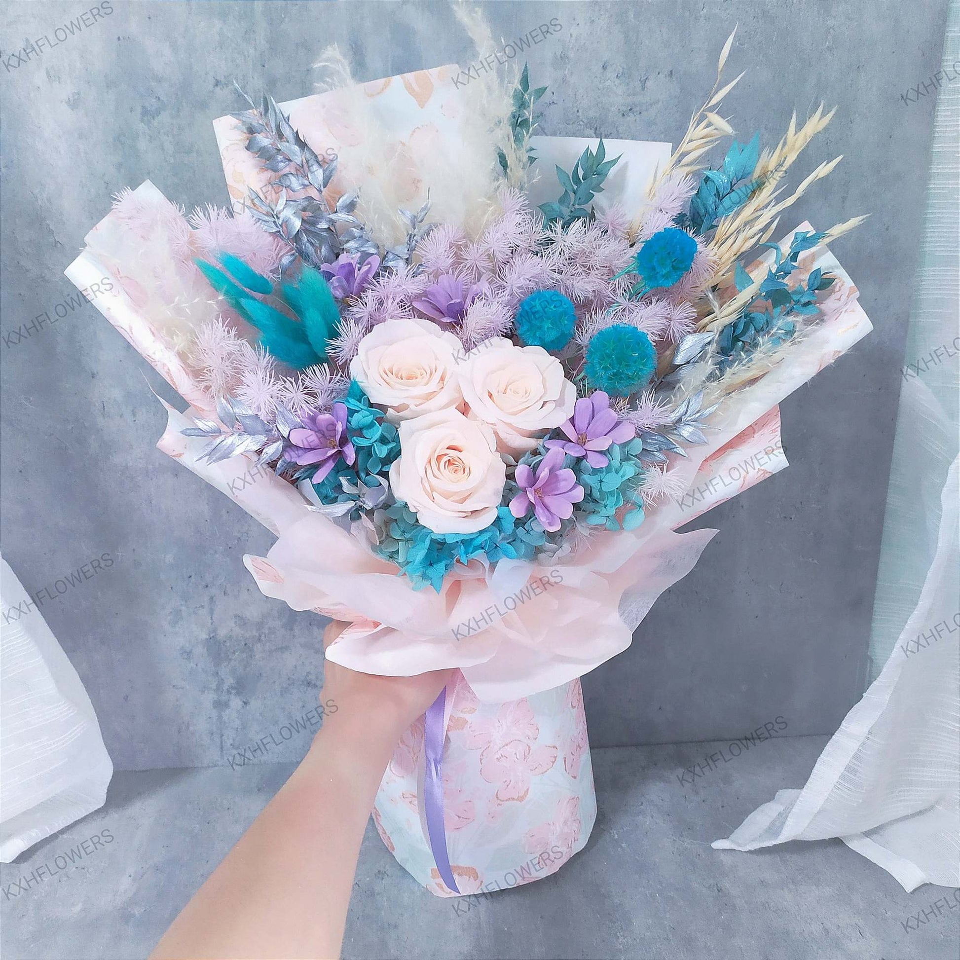preserved rose bouquet singapore florist free delivery