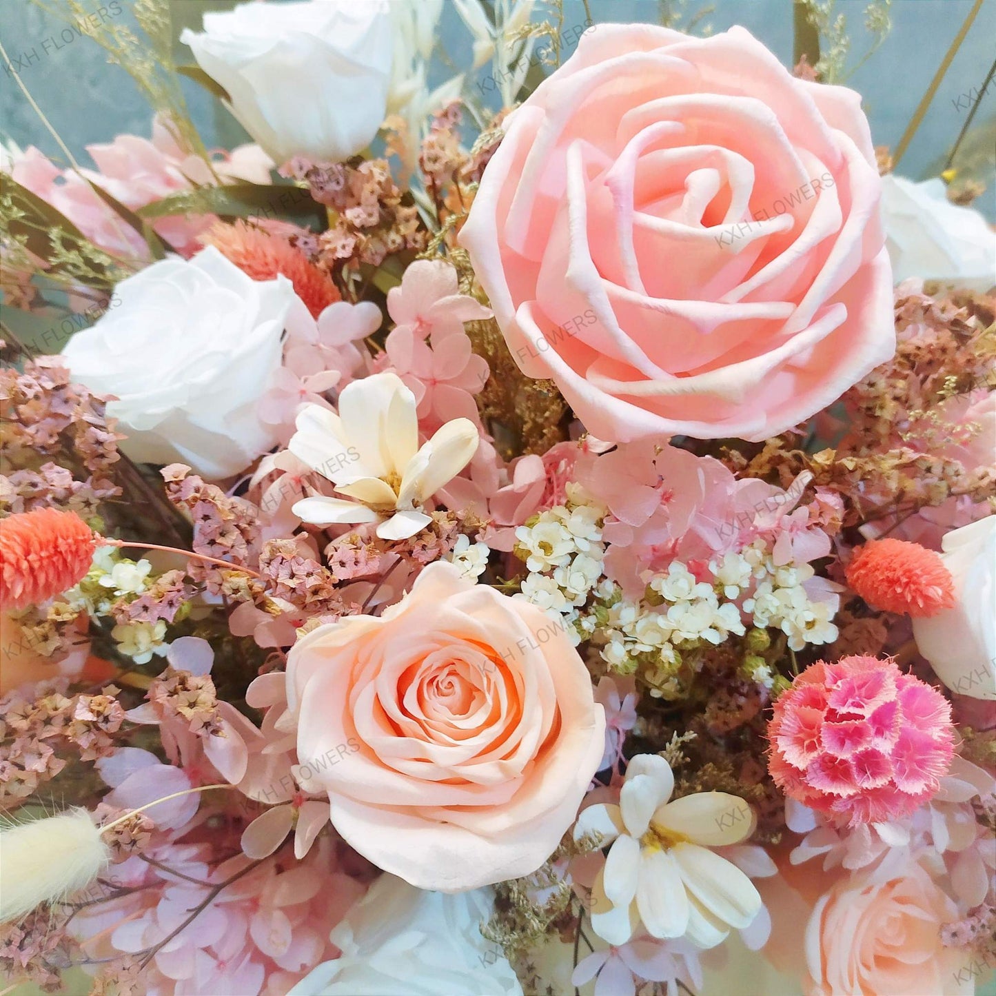 large sola wood rose in peach pink