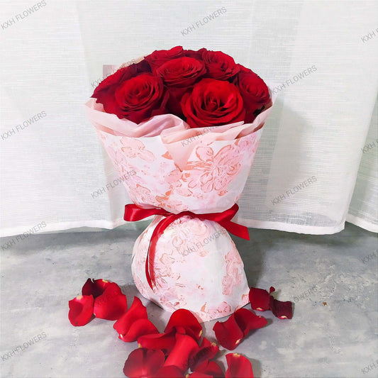 10 red roses bouquet singapore flower delivery kallang florist