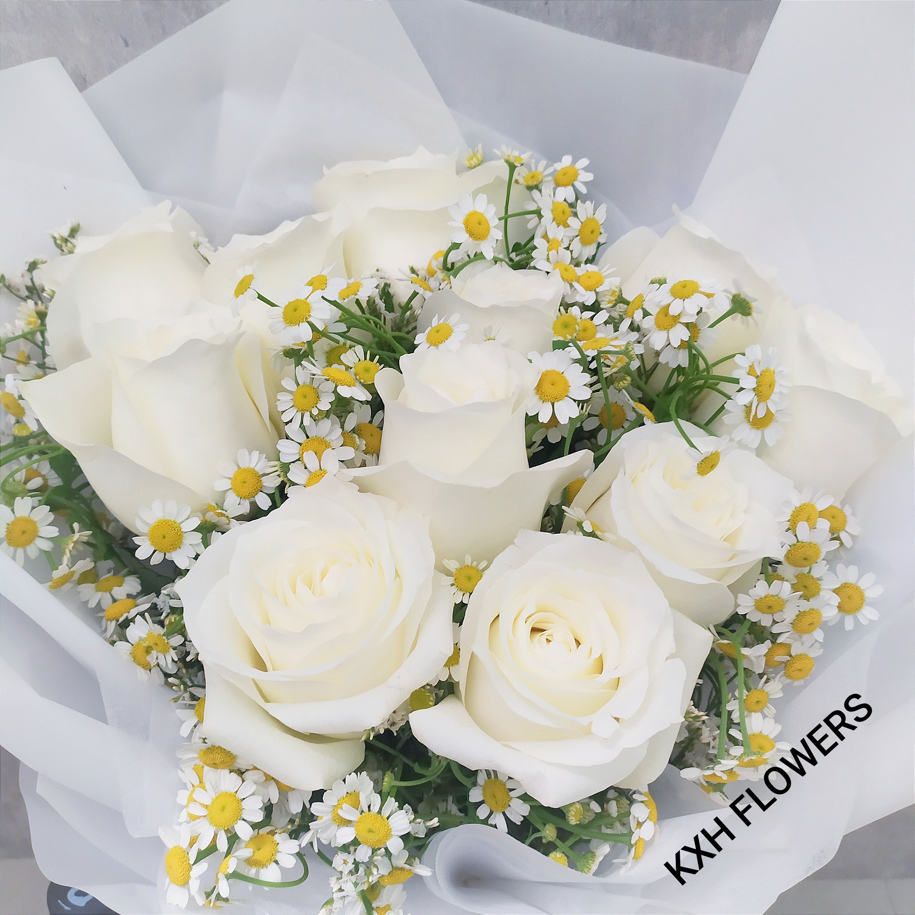 white carnations