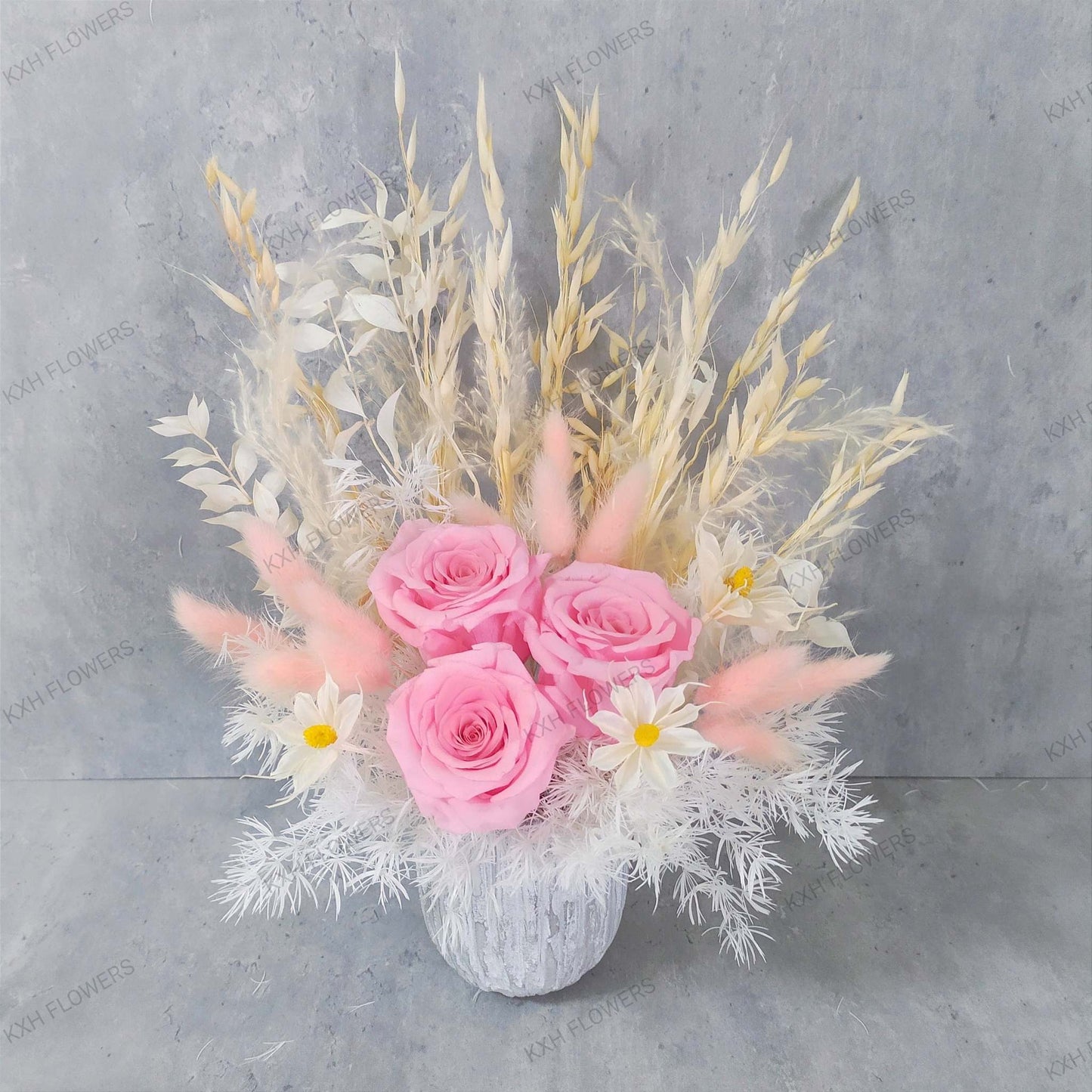 Pink preserved flowers sg flower delivery cheap