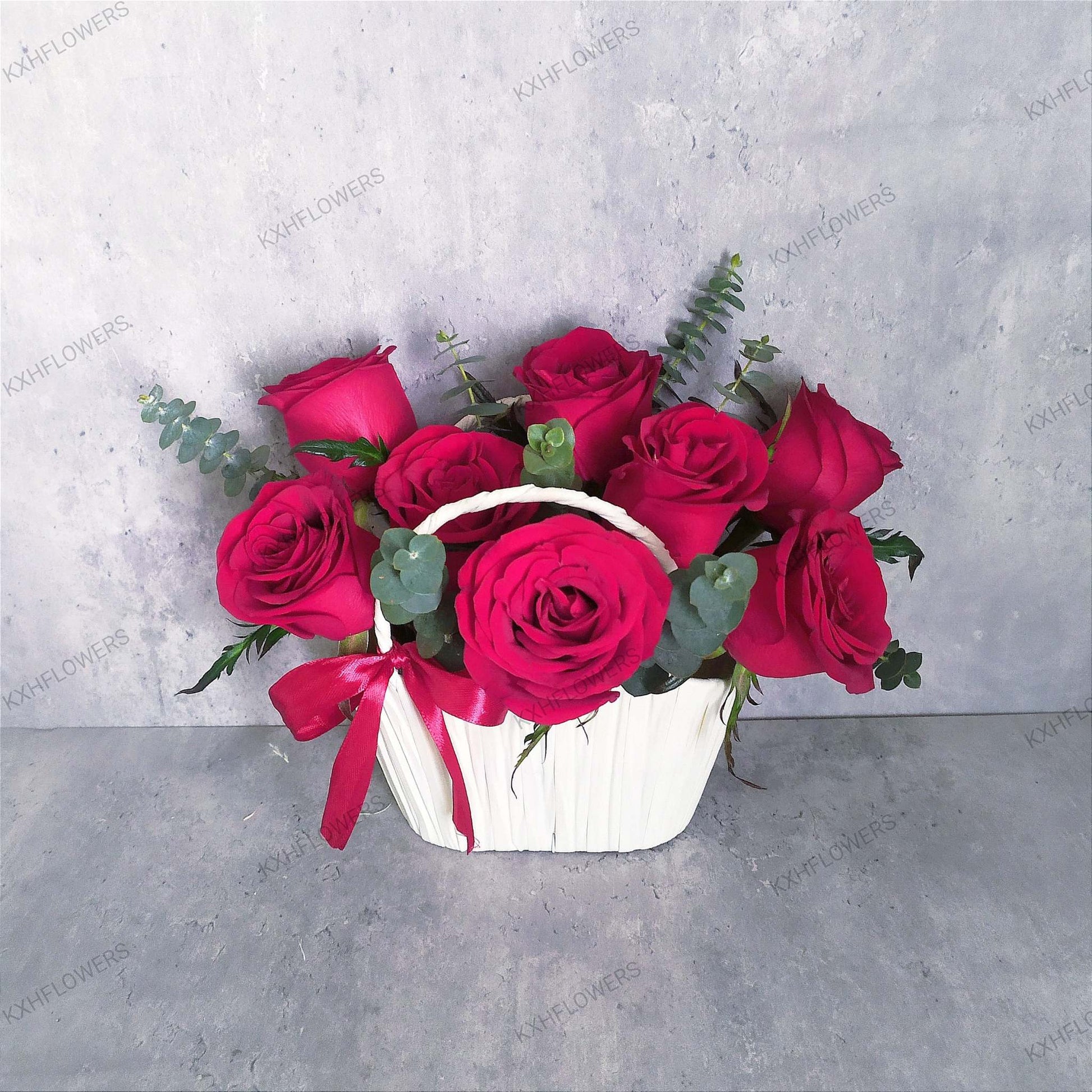 Here For You - 8 Red Roses - KXH Flowers