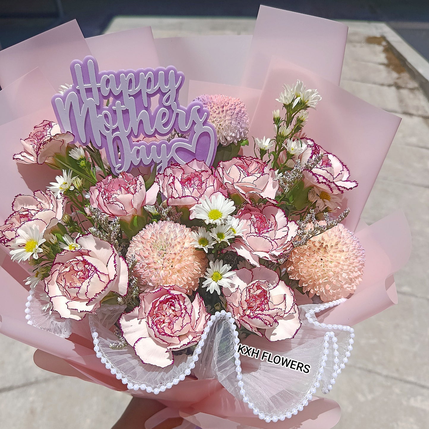 10 purple carnations with assorted fillers fresh flower bouquet sg florist free delivery