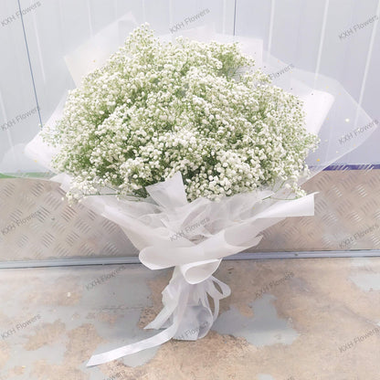 white baby breath bouquet SG free delivery