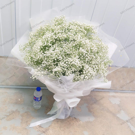 white baby's breath bouquet shiro free flower delivery singapore