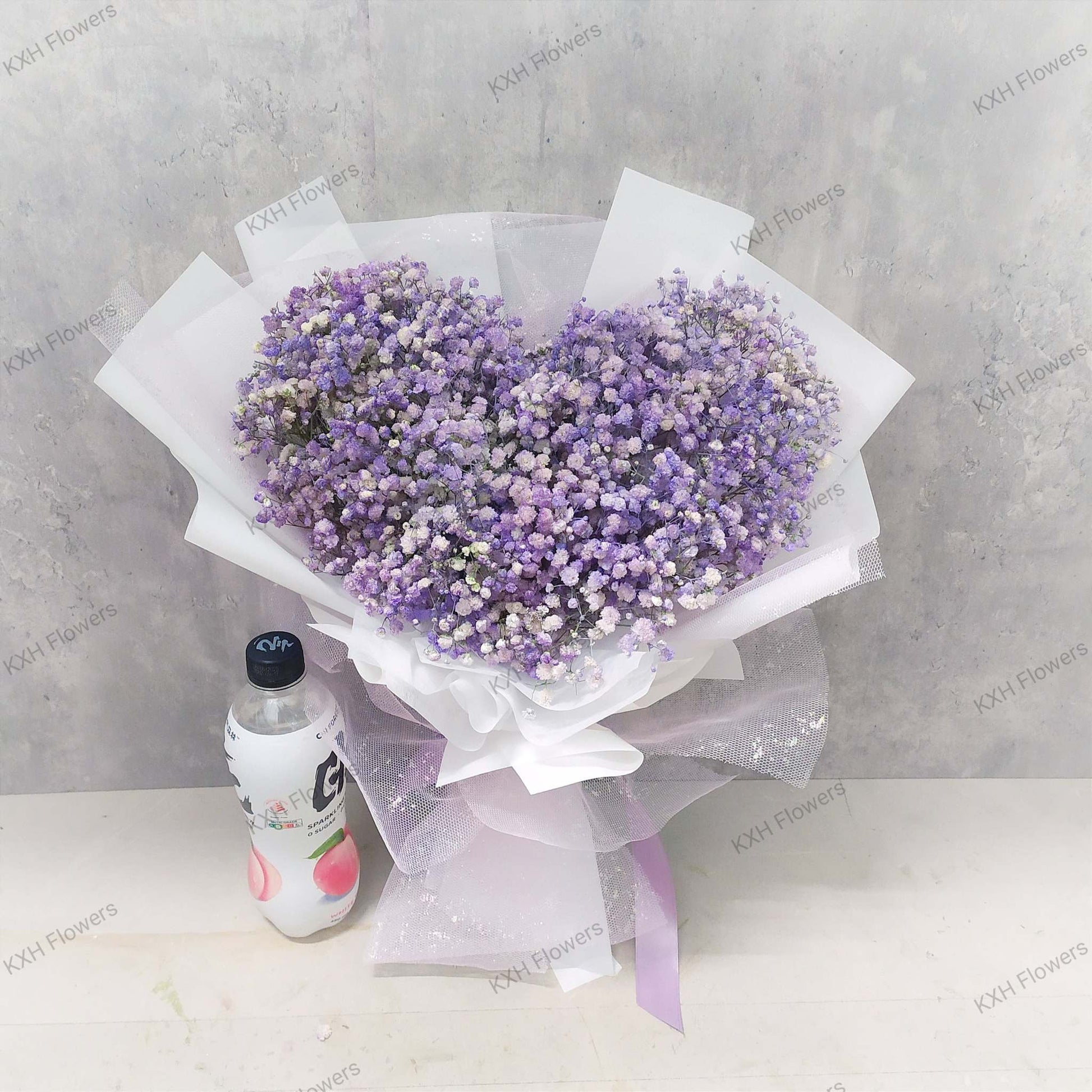 purple baby breath bouquet SG free delivery