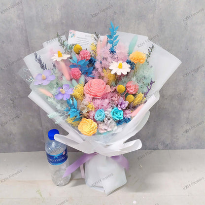 Colourful Preserved Flowers Bouquet