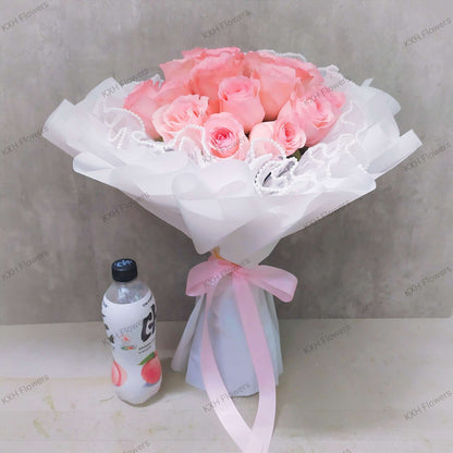 20 pink roses bouquet affordable free delivery SG