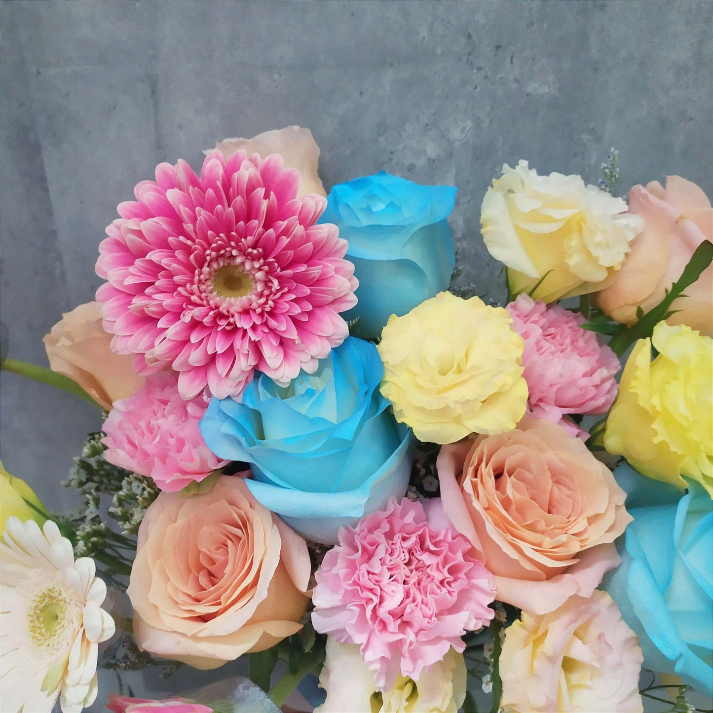 bright and colourful bridal bouquet singapore florist with free delivery service