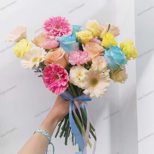 bright and colourful bouquet funtimes singapore bridal bouquet delivery service