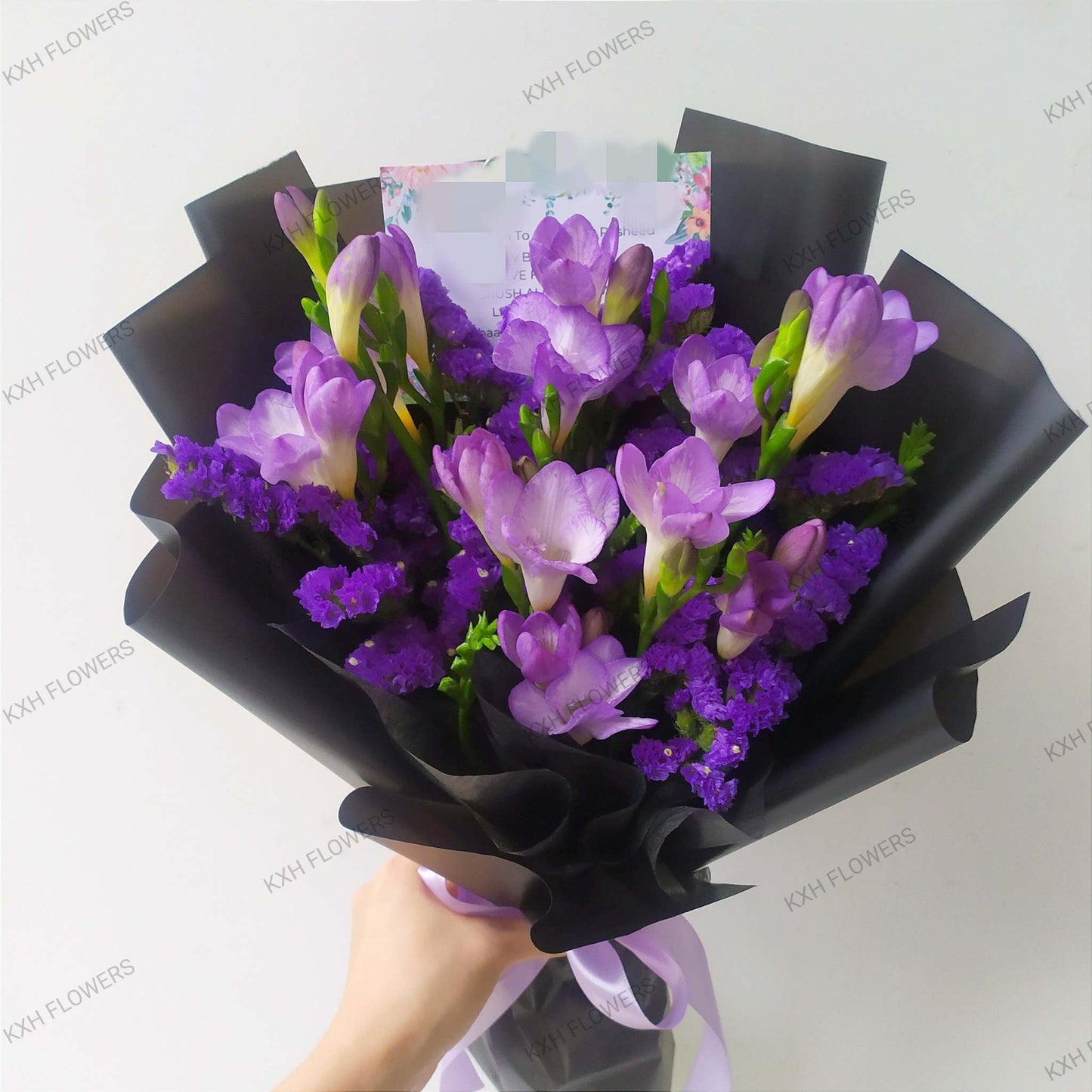 Purple Freesias Bouquet Singapore florist free delivery