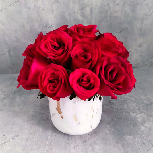 Red Roses Arrangement - KXH Flowers