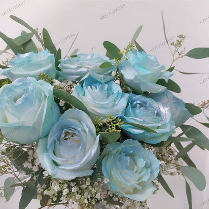 Blue Bridal Bouquet - KXH Flowers