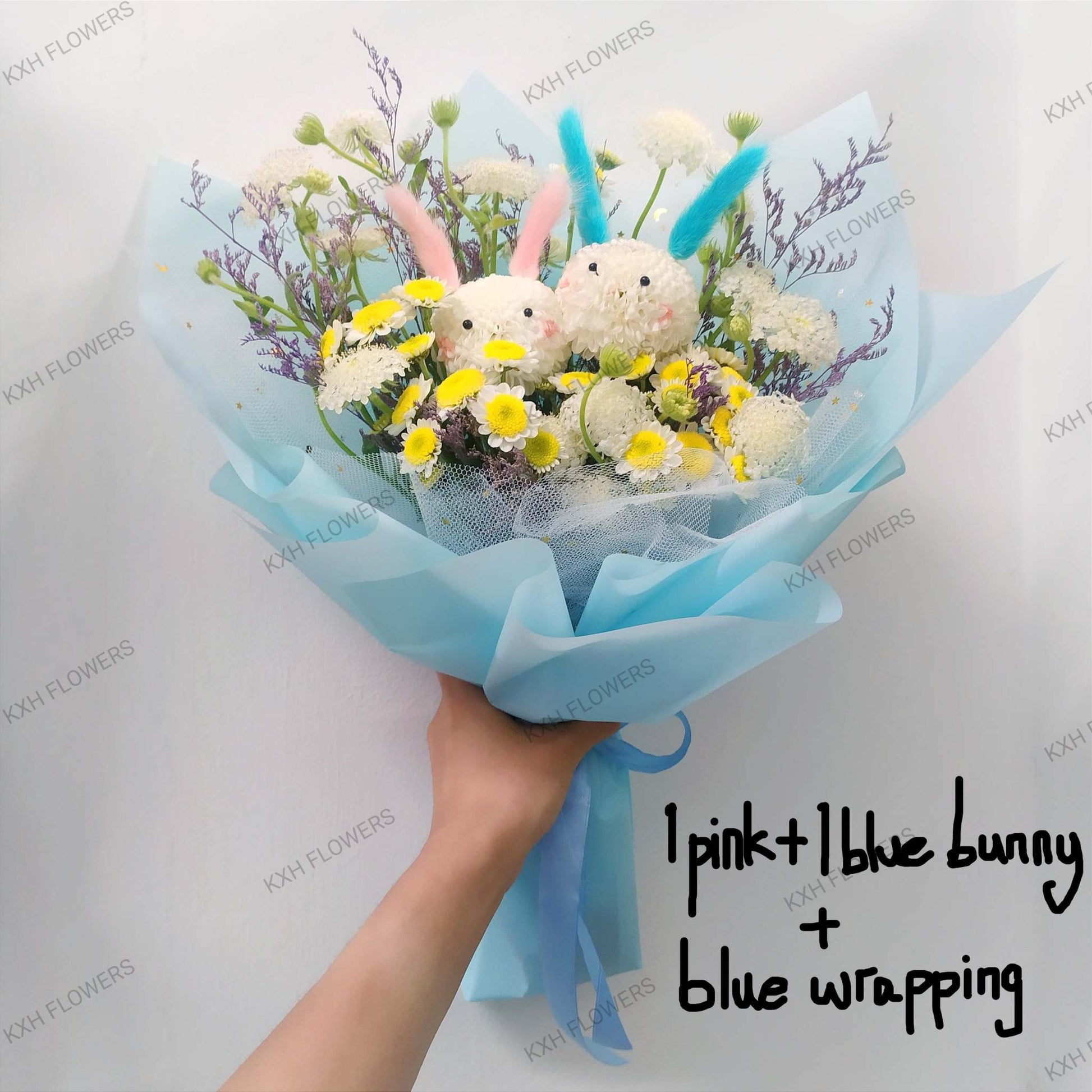 Bunny Flower Bouquet - KXH Flowers