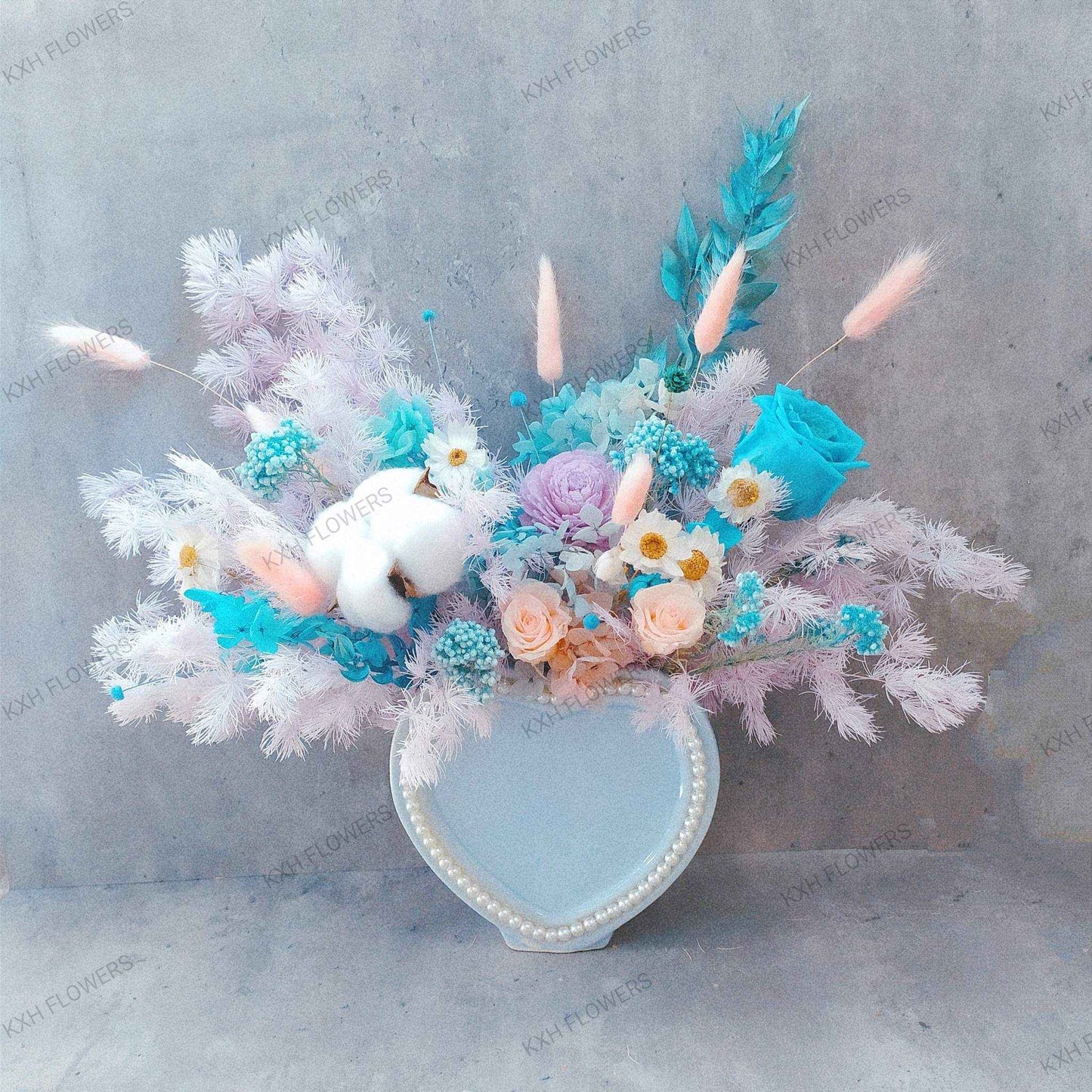 Pearl Blue (Preserved Flowers) - KXH Flowers