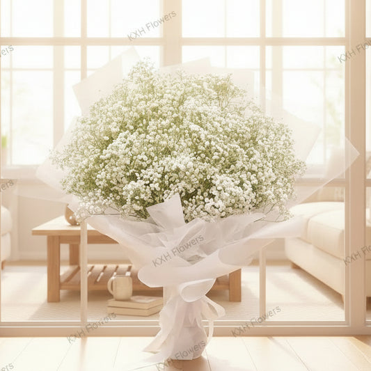 white baby breath bouquet SG delivery