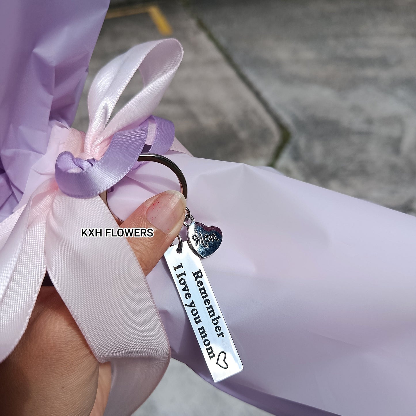remember i love you mom keychain mother's day flowers
