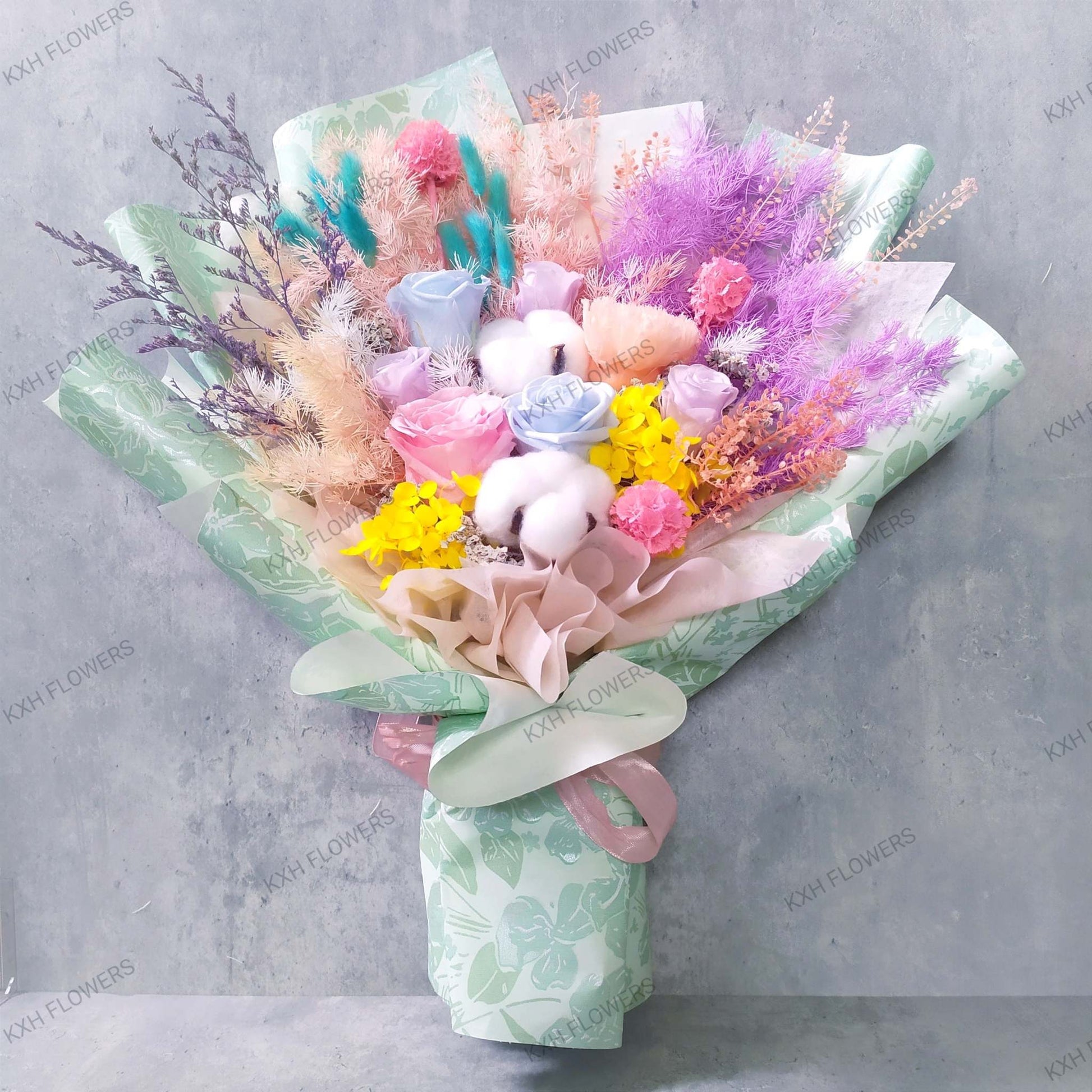 Preserved Flowers Bouquet (Jelly Bean) - Free Flower Delivery SG Preserved Flowers Bouquet (Jelly Bean) - Free Flower Delivery SG