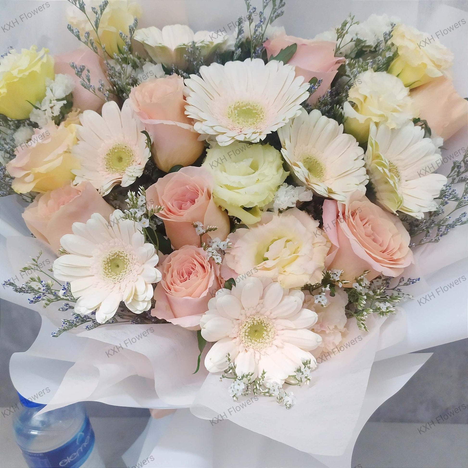 peach floral bouquet kallang florist free singapore delivery