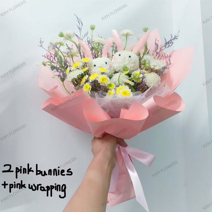 Bunny Flower Bouquet - KXH Flowers