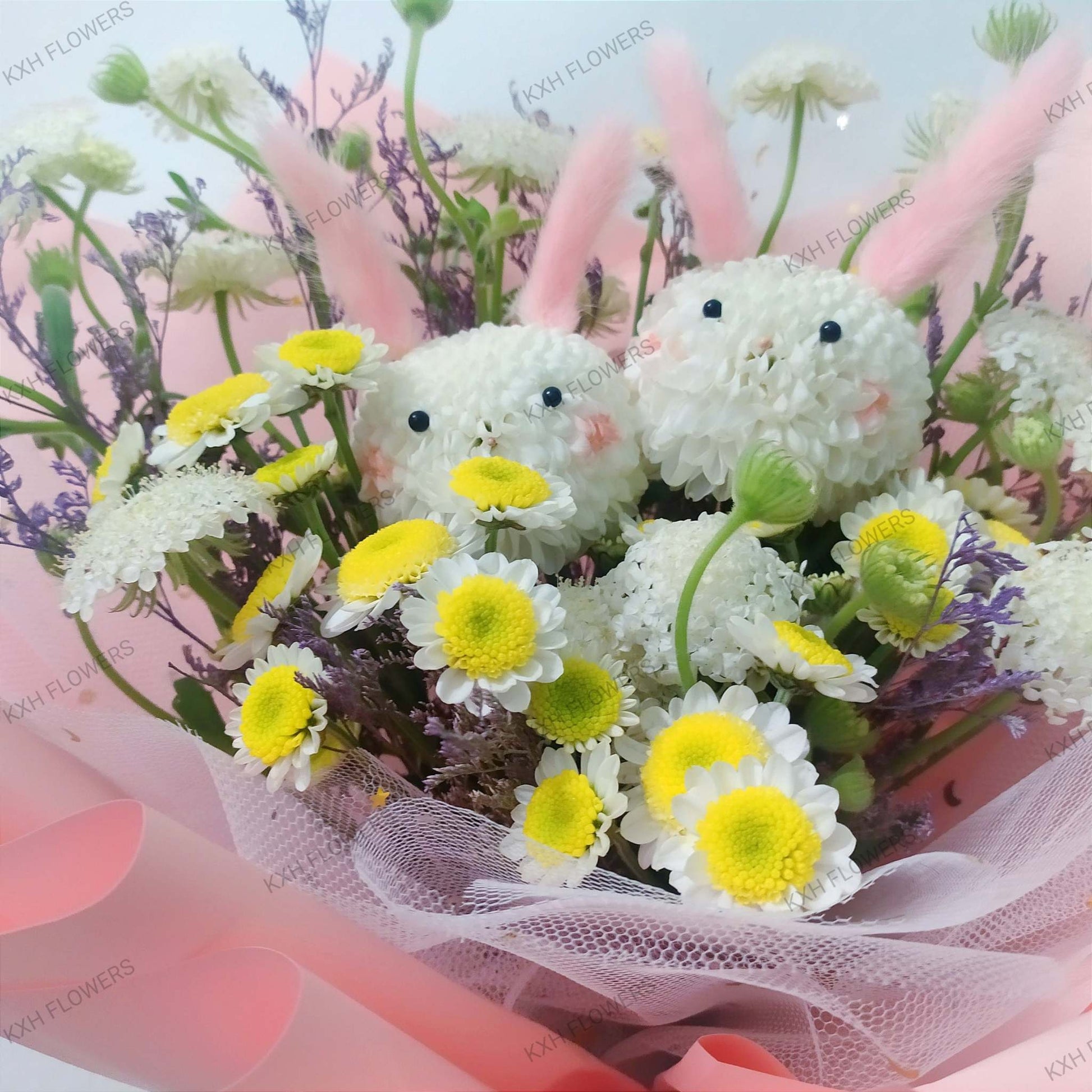 Bunny Flower Bouquet - KXH Flowers