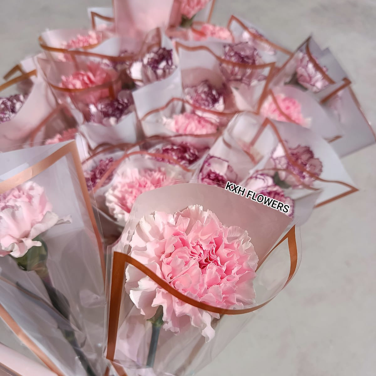 corporate bulk order individual flower carnation