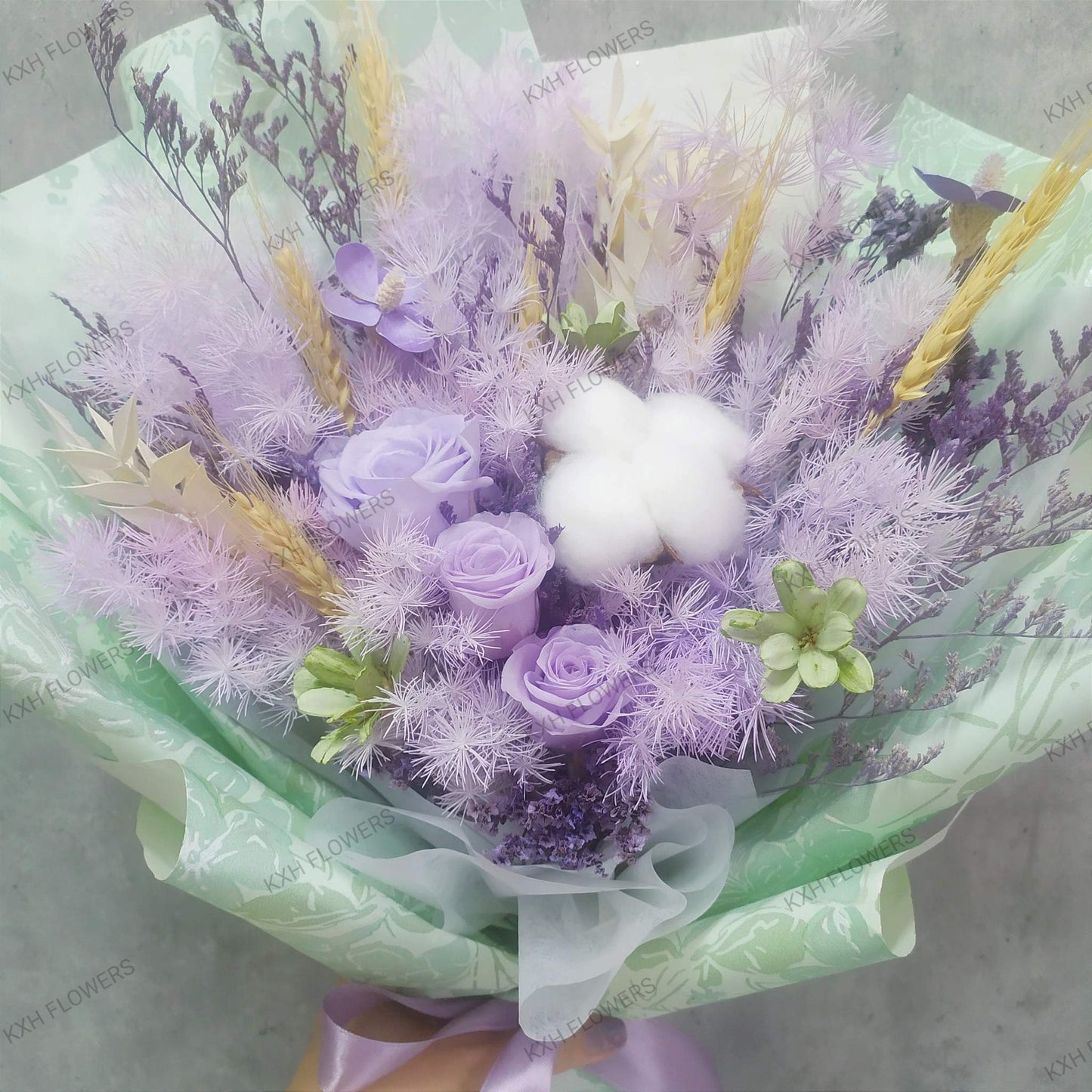 Wisteria (Preserved Flowers Bouquet) - KXH Flowers