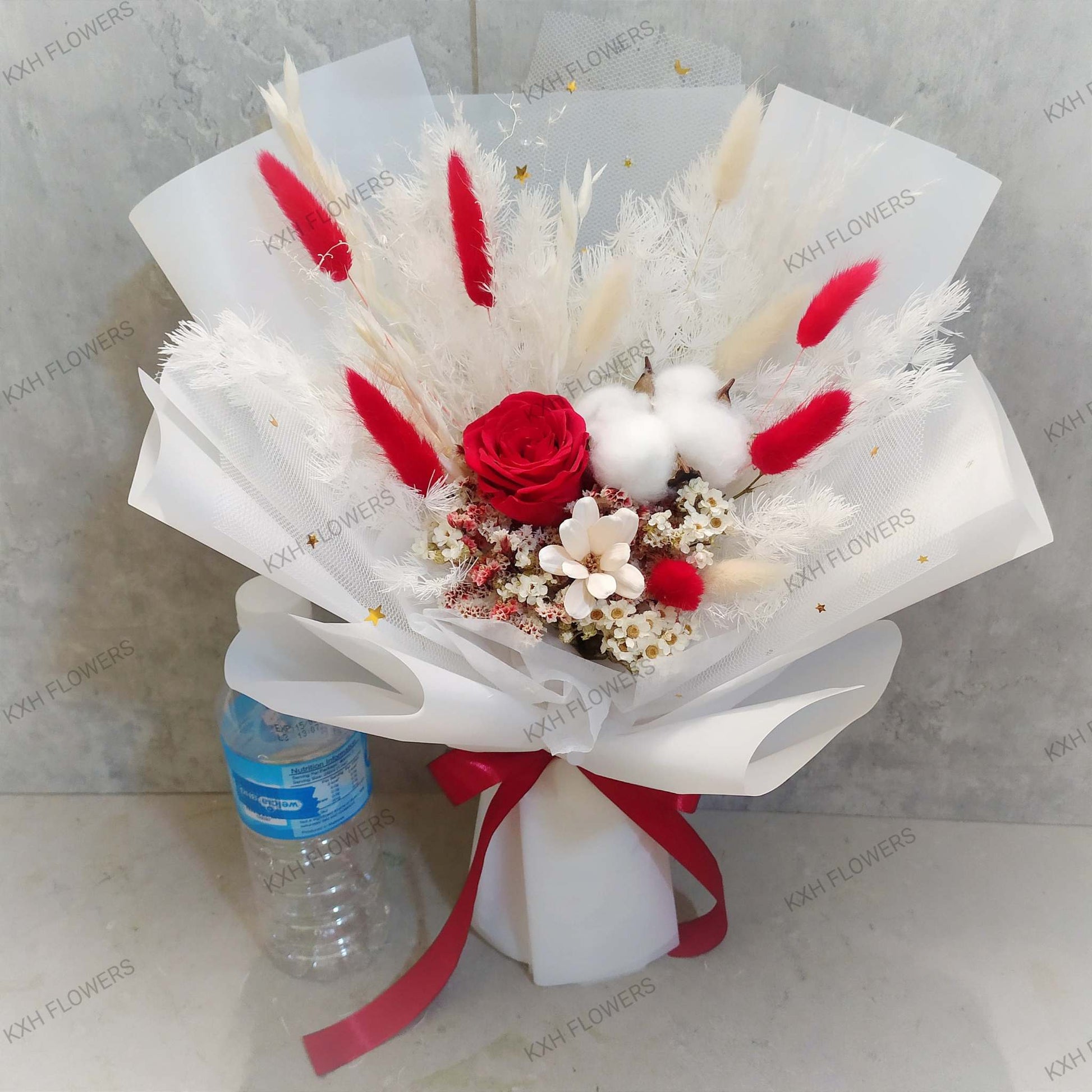 preserved red rose singapore bouquet free delivery