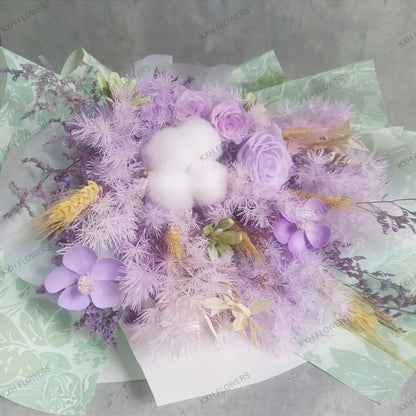 Wisteria (Preserved Flowers Bouquet) - KXH Flowers