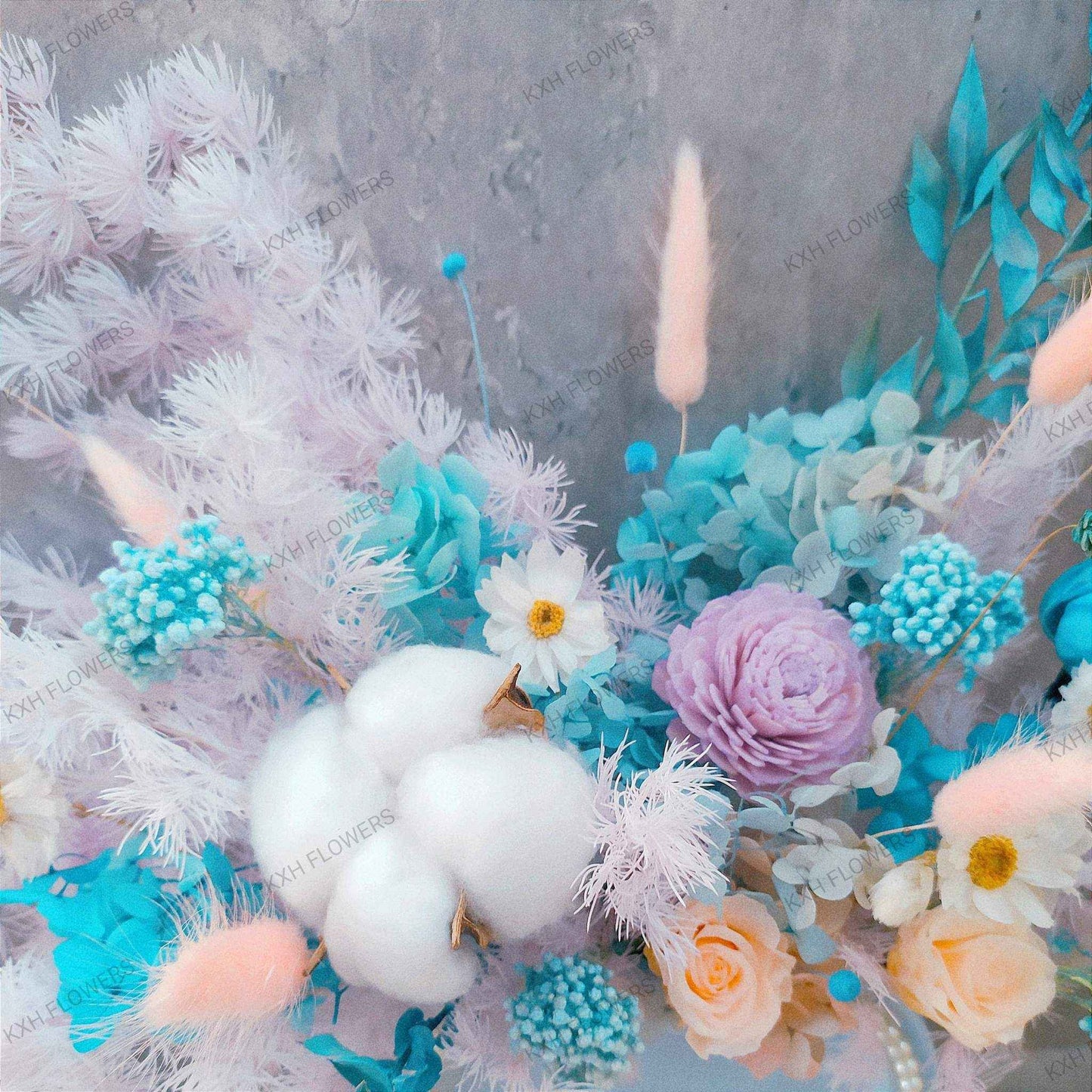 Pearl Blue (Preserved Flowers) - KXH Flowers