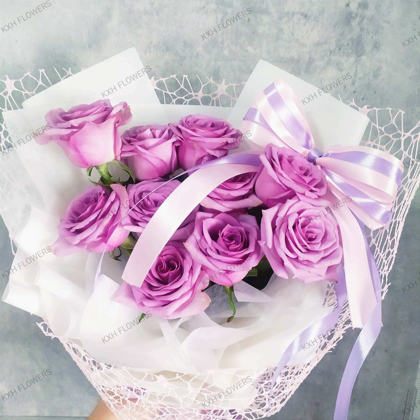 purple roses singapore florist delivery