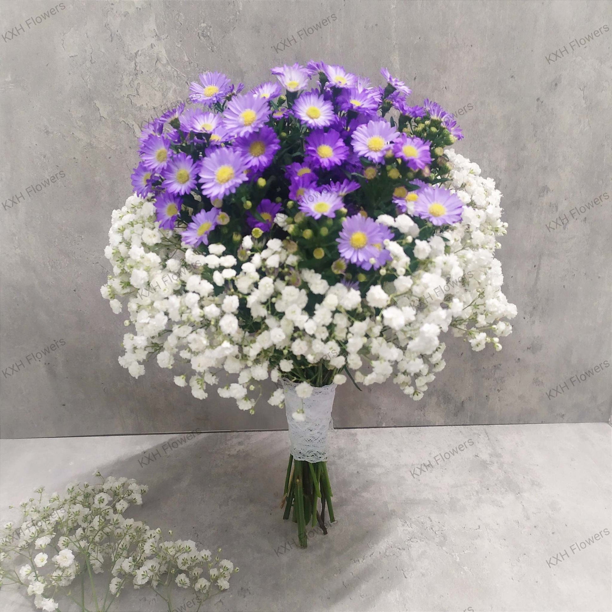 purple daisies bridal bouquet singapore flower delivery kallang florist